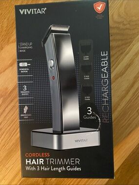 Vivitar Cordless Hair Trimmer with 3 Hair Guides